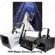 Wedding Marriage Bride 1500W Snow Machine&10W RGB Animation Laser Show Light&Haze Machine Combination Diamond Art Rain Effect DJ