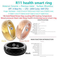 Health care ring smart daring Heart rate Sleep Activity Multisports GPS fitness tracker smartring Da Ring APP smart ring