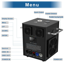 600W Cold Sparks Machine Flightcase Indoor Outdoor DJ Party Wedding Stage Equipment Wireless Remote Electric Pyrotechnic Machine