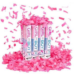 100pcs Surprise Party Supplies Color Gender Reveal Paper Confetti Cannon Pink Blue Biodegradable Smoke for Baby shower