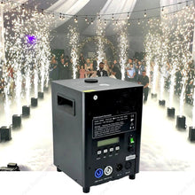 Máquina de fuegos artificiales Cold Spark DMX, paquete doble, bengalas ambientales de titanio para bodas y eventos, enviadas en caja de carga aérea segura 