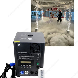 2pcs Remote DMX Control Cold Spark Machine, Titanium Sparkler Machine for Weddings & Events