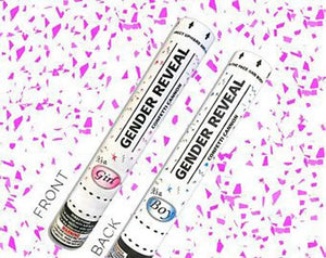 Handheld Gender Reveal Confetti Cannon, Celebration Popper for Weddings & Christmas, Paper Confetti Launcher for Festive Occasions