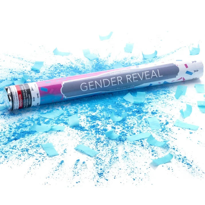 Biodegradable Co2 Disposable Manuel Multi Shooter 28cm Handheld Tube Popper Confetti Powder Cannon For Gender Reveal Baby Shower