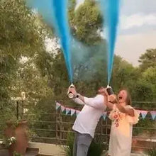 blue color powder smoke cannon Gender Reveal Wedding Party Popper Spray Powder Popper Shooters Color Run Holi Powder Shooter