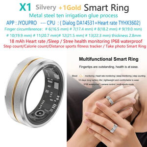 Health care ring smart daring Heart rate Sleep Activity Multisports GPS fitness tracker smartring Da Ring APP smart ring