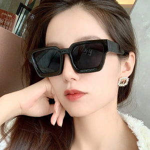 Hot Mens Trendy Wholesale Fashion Logo Square Shades Sunglasses Women 2024 Luxury Brand Name Designer Sun Glasses For Ladies