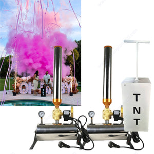 2pcs/lot streamer cannon machine with Remote Confetti Cannon  90-240V 150W Stage Confetti Machine for gender reveal baby shower boy or girl wedding party