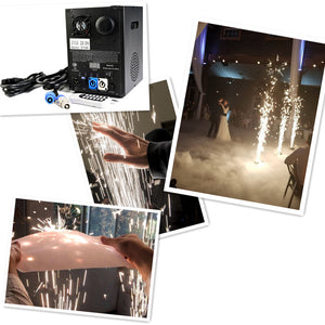 Stage Pyrotechnic Event Party Show Rent Titanium Powder Wireless 6pcs 650w Remote Fountain Sparkler Wedding Cold Spark Machine