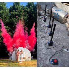 pink blue color smoke holi powder smoke cannon shooting machines Gender Reveal Wedding Party Confetti streamer Spray Shooter