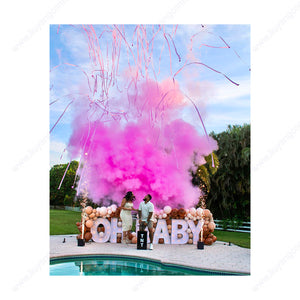 pink blue color smoke holi powder smoke cannon shooting machines Gender Reveal Wedding Party Confetti streamer Spray Shooter