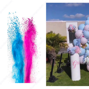 pink blue color smoke holi powder smoke cannon shooting machines Gender Reveal Wedding Party Confetti streamer Spray Shooter