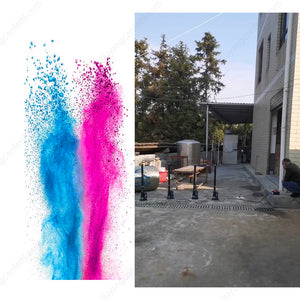 biodegradable gender reveal confetti cannon paper eco friendly color smoke streamer baby shower party shooting machine boy or girl pink blue