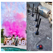 biodegradable gender reveal confetti cannon paper eco friendly color smoke streamer baby shower party shooting machine boy or girl pink blue