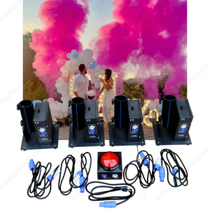 pink blue color smoke holi powder smoke cannon shooting machines Gender Reveal Wedding Party Confetti streamer Spray Shooter