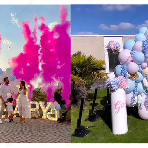 pink blue color smoke holi powder smoke cannon shooting machines Gender Reveal Wedding Party Confetti streamer Spray Shooter