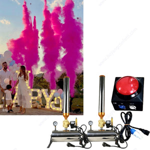 2pcs/lot streamer cannon machine with Remote Confetti Cannon  90-240V 150W Stage Confetti Machine for gender reveal baby shower boy or girl wedding party