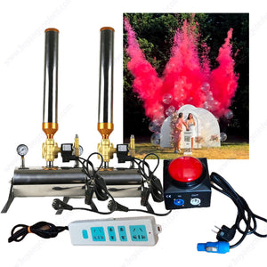 2pcs/lot streamer cannon machine with Remote Confetti Cannon  90-240V 150W Stage Confetti Machine for gender reveal baby shower boy or girl wedding party