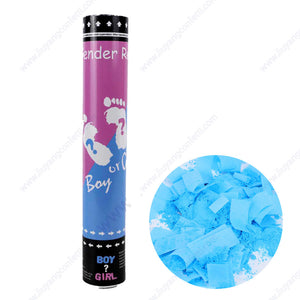 100pcs Surprise Party Supplies Color Gender Reveal Paper Confetti Cannon Pink Blue Biodegradable Smoke for Baby shower