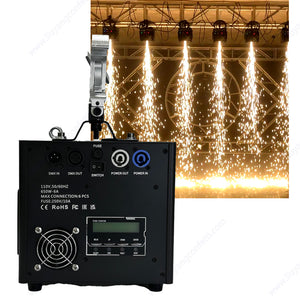 110V 220V Remote Control LED Sprayer, Cold Stage Lights for Wedding Bar Atmosphere, DMX Electronic Ignition Machine for Events