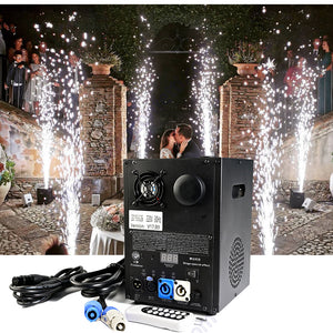 Stage Pyrotechnic Event Party Show Rent Titanium Powder Wireless 6pcs 650w Remote Fountain Sparkler Wedding Cold Spark Machine
