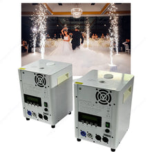 Máquina de fuegos artificiales Cold Spark DMX, paquete doble, bengalas ambientales de titanio para bodas y eventos, enviadas en caja de carga aérea segura 