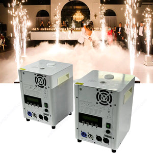 2pcs Remote DMX Control Cold Spark Machine, Titanium Sparkler Machine for Weddings & Events