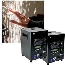 2pcs Remote DMX Control Cold Spark Machine, Titanium Sparkler Machine for Weddings & Events