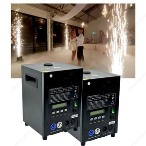 2pcs Remote DMX Control Cold Spark Machine, Titanium Sparkler Machine for Weddings & Events