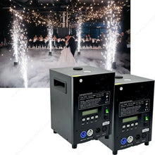 Máquina de fuegos artificiales Cold Spark DMX, paquete doble, bengalas ambientales de titanio para bodas y eventos, enviadas en caja de carga aérea segura 