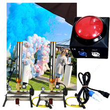 2 unids/lote envío gratis máquina de cañón streamer con cañón de confeti remoto 90-240V 150W máquina de confeti de escenario para fiesta de boda