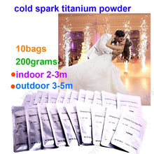 20bags Titanium Ti Powder Cold Spark Machine Dmx Cold Sparkular Sparkler Machine MSDS 200g Inddor Ourdoor Wedding Pyrotechnic