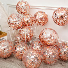10Pcs/Lot 12Inch Confetti Latex Ball Red Rose Gold Silver Helium Balloon Birthday Party Wedding Decoration Christmas Globos