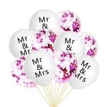 10Pcs/lot Wedding Decor Confetti Latex Balloons Mr&Mrs Letter Balloons Bridal Shower Wedding Party Engagement Decoration - Kesheng special effect equipment