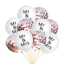 10Pcs/lot Wedding Decor Confetti Latex Balloons Mr&Mrs Letter Balloons Bridal Shower Wedding Party Engagement Decoration - Kesheng special effect equipment