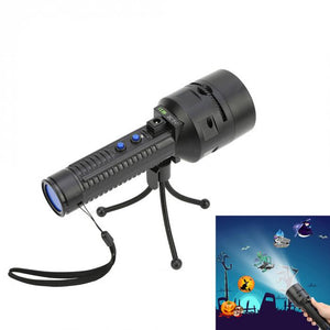 LED Projector Flashlight With 3 Pcs Slides Tripod Screwdriver USB/Battery Powered Handheld Stage Light --M25 - Kesheng special effect equipment