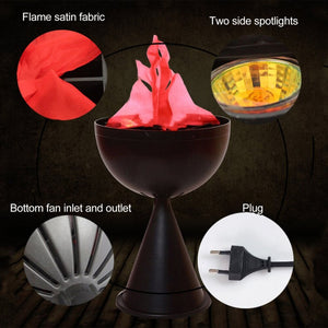 Electronic Artificial Simulated Flame Lamp Vertical Cylinder Brazier Lamp For Party Bar Soul House Halloween Decorative Lamp - Kesheng special effect equipment