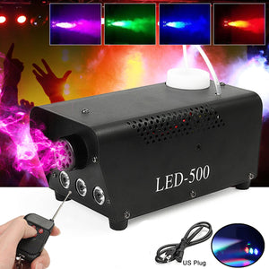 Wireless control LED 500W Fog Smoke Machine Remote RGB color Smoke ejector LED DJ Party Stage Light Smoke Thrower - Kesheng special effect equipment