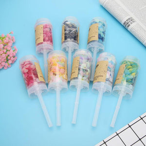 1PC Hand Push Poppers Mixed Tissue Paper Confetti for Wedding Baby Shower Supplies DIY Party Decorations - Kesheng special effect equipment