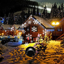 LED Lights Christmas Projection Lamp Aluminum Shell LED Landscape Projector Snowflake Pattern Landscape US EU UK Plug - Kesheng special effect equipment