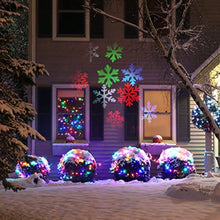 LED Lights Christmas Projection Lamp Aluminum Shell LED Landscape Projector Snowflake Pattern Landscape US EU UK Plug - Kesheng special effect equipment