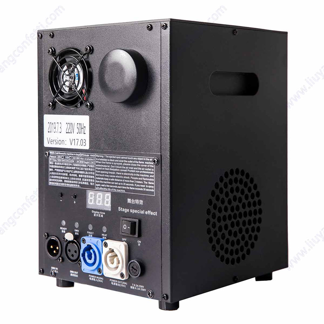 Black Mini Cold Spark Machine Magical Special Effects 650W cold sparkler fountain machine DMX 512 wedding stage machine