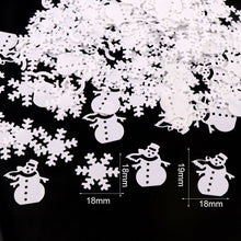 Christmas Snowman Snowflake 15g Table Confetti Sprinkles Birthday Party Wedding Decoration Sparkle Gold Silver Metallic Supply - Kesheng special effect equipment