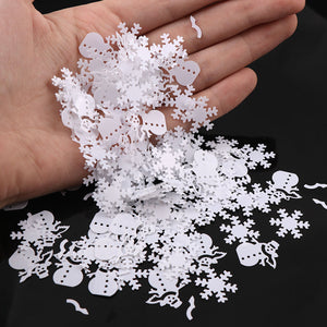 Christmas Snowman Snowflake 15g Table Confetti Sprinkles Birthday Party Wedding Decoration Sparkle Gold Silver Metallic Supply - Kesheng special effect equipment