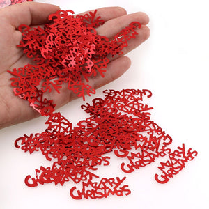 15g Sliver Red MerryChristmas HappyNewYear Confetti Birthday Wedding Party Danger Sign Mark Table Scatters Decorations Sprinkles - Kesheng special effect equipment