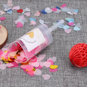 Heart Push Poppers With Mixed Rose Gold Confetti for Wedding Decoration Bridal Shower Anniversary Baby Shower DIY - Kesheng special effect equipment