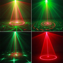 Mini R&G 24 Patterns Laser Projector lights Sound Activated Dance Disco Bar Family Party Holiday Xmas Stage Lighting Effect - Kesheng special effect equipment
