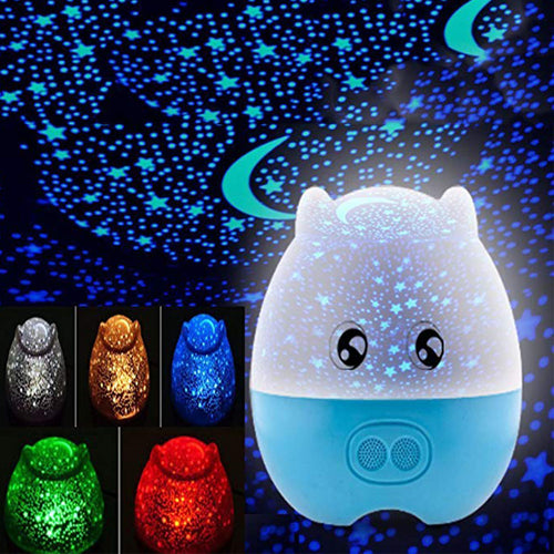 Mini Pig Shape Rotating Night Light Bluetooth Bedroom With Speaker Multi-function Sky Star Master Lovely Projection Light - Kesheng special effect equipment