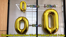 Manufacturer accept customization OEM individual package wedding party decor globos 40inch number 0-9 foil balloons wholesale