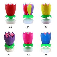 New 14 Candles Music Birthday Cake Candles Creative Lotus Flower Festival Decorative Music Party - Kesheng special effect equipment